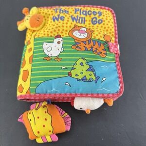 Carters The Places We Will Go Lovey Baby Plush Teddy Bear Soft Sensory Book VTG